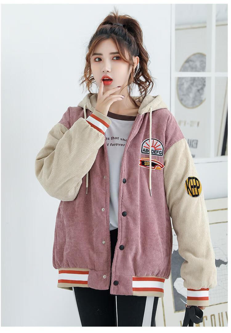 冬季棉服外套女2021加绒加厚外套少女秋冬装新款初中高中学生羊羔毛