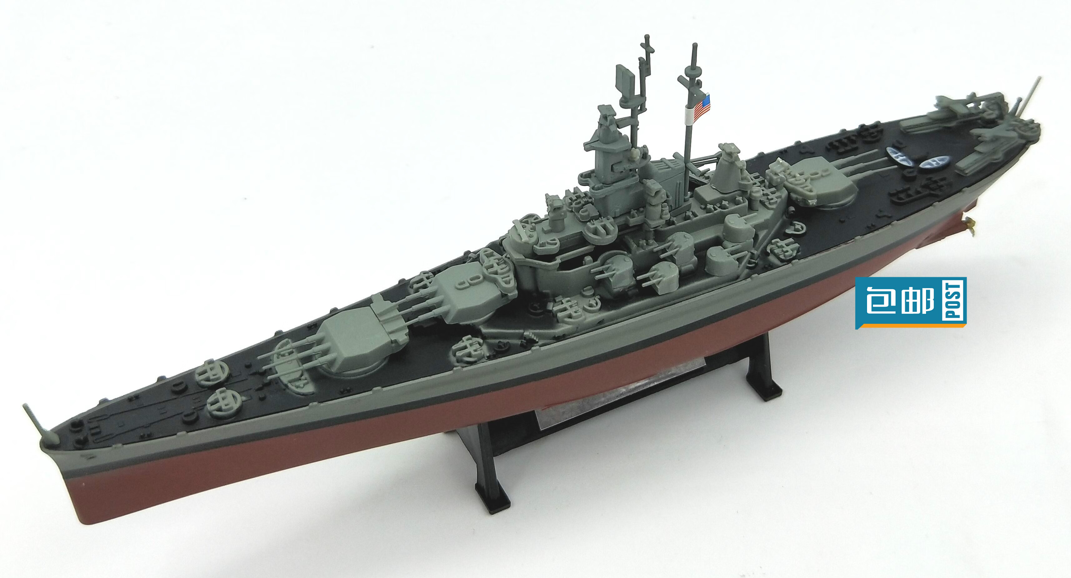1:1000二战军舰巡洋战列舰模型俾斯麦大和密苏里航母仿真合金摆件