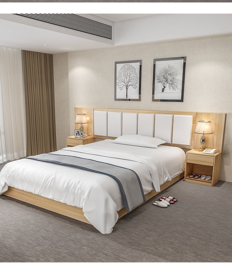 订制酒店床定制家具标间全套厂家民宿公寓客房单床双人床箱宾馆专用床