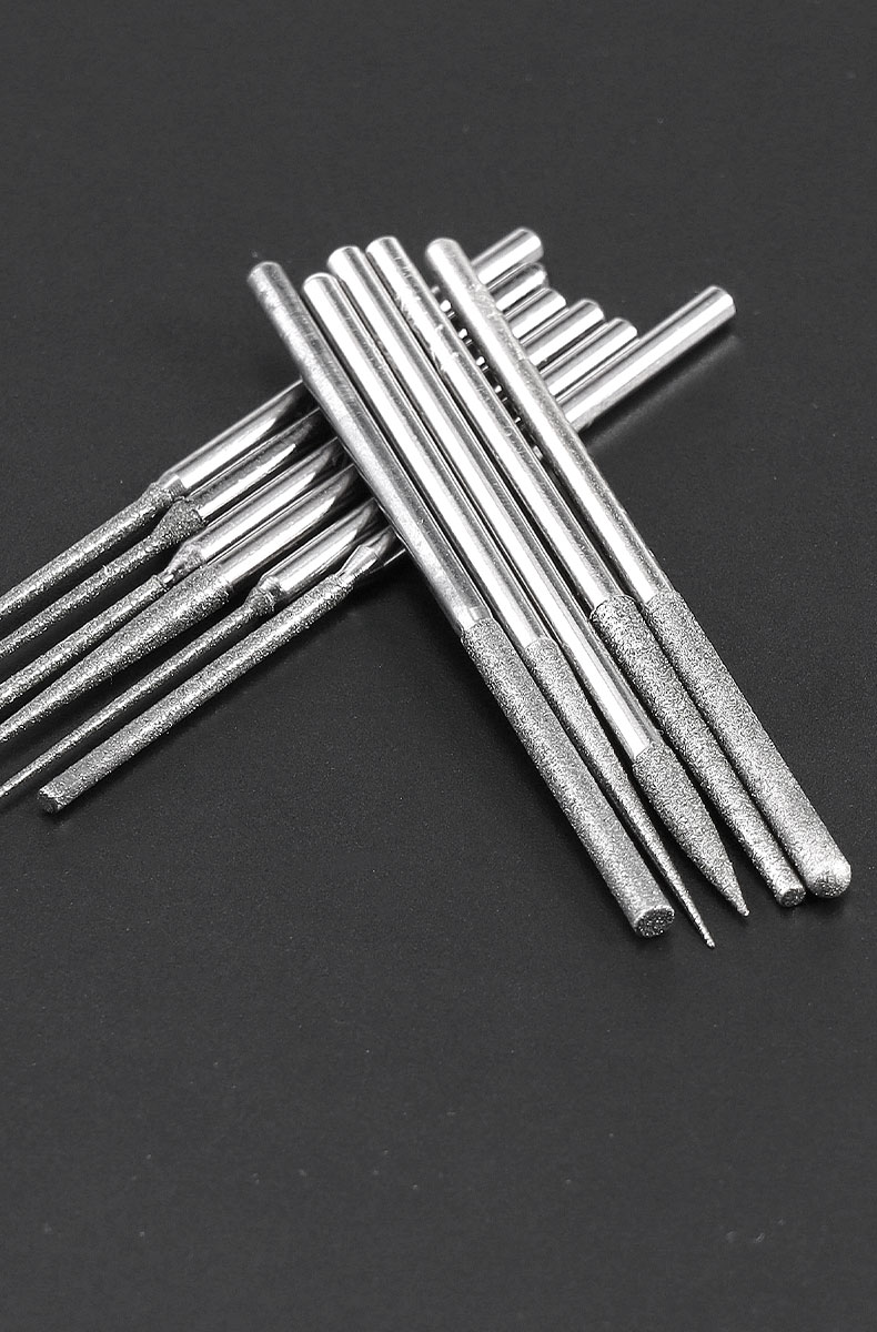 加长打磨头 金刚砂 玉石打孔钻头 打孔针 钻石磨棒 模具打磨修边 普通