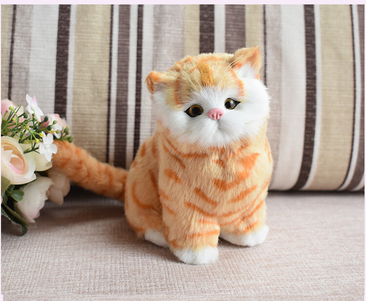 60儿童节礼物会叫仿真猫小猫咪毛绒玩具公仔假猫仿