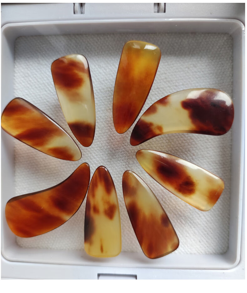 古筝指甲考级演奏级玳瑁色摇指成人儿童双面弧加厚手工打磨30加厚摇指