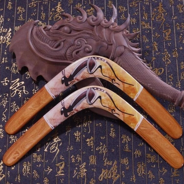 回旋镖木质 回旋镖 4-12岁 回旋镖超远木质螺旋飞镖回旋成人户外比赛