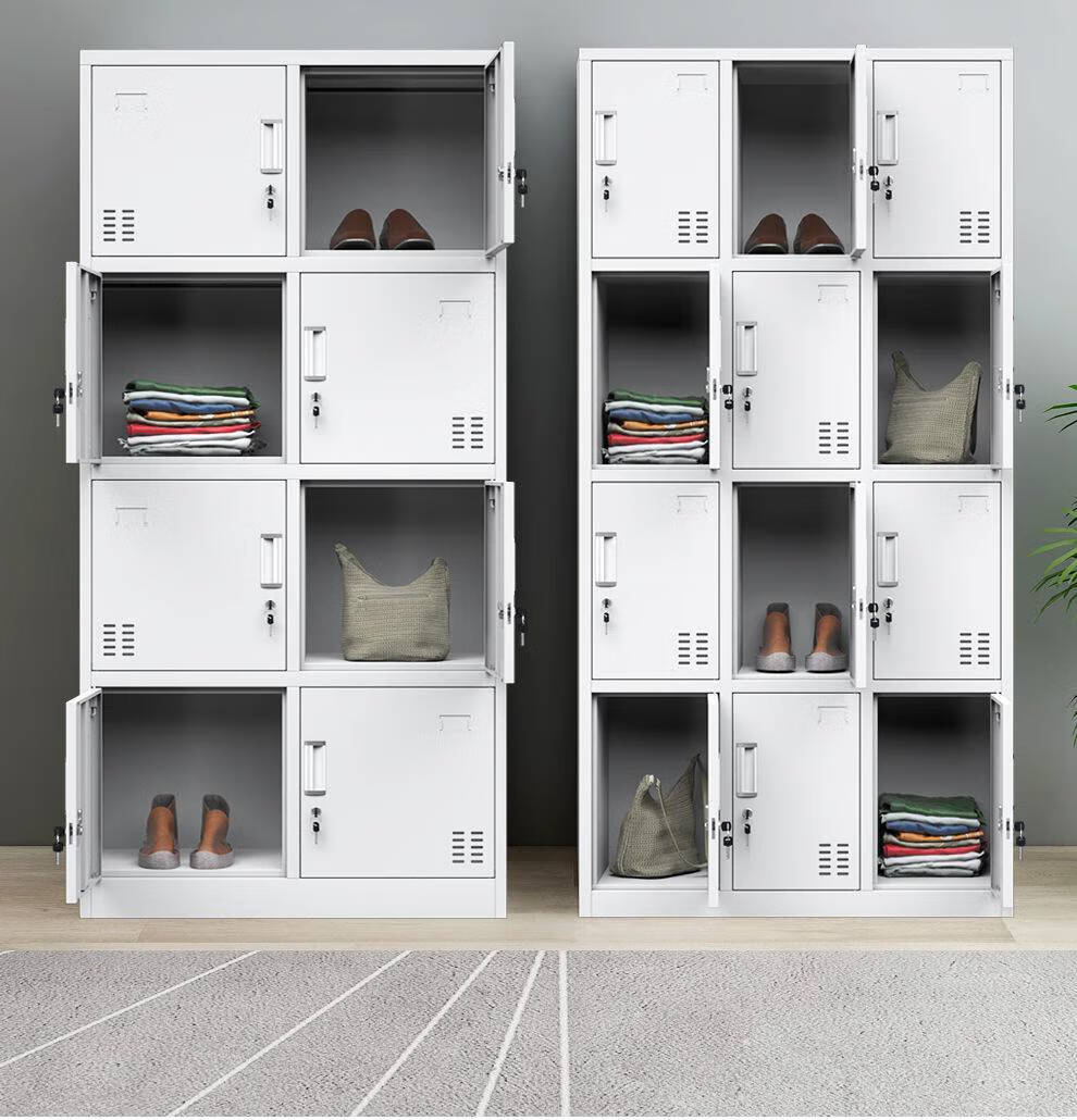 铁皮大衣柜工厂员工更衣柜四门宿舍储物柜六门浴室换衣柜子带锁24门