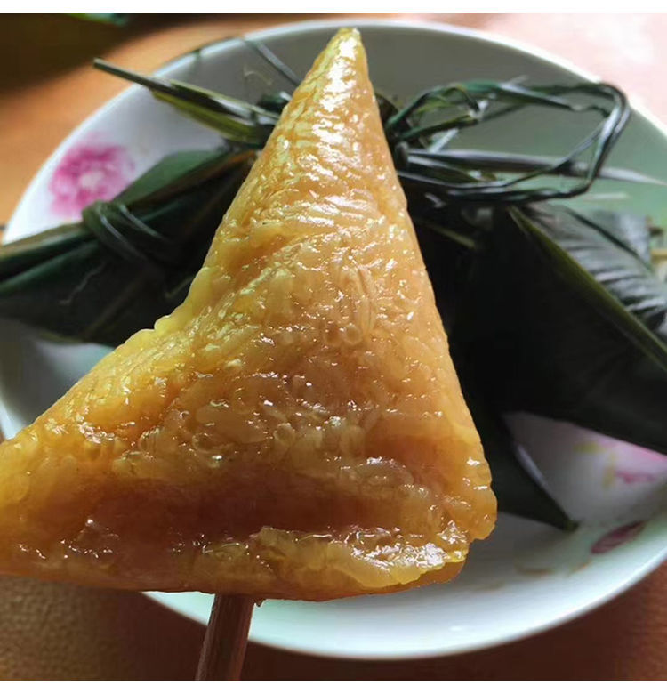 碱水粽子端午粽湘西糯米粽原味无馅农家粽水晶粽子5个500克左右