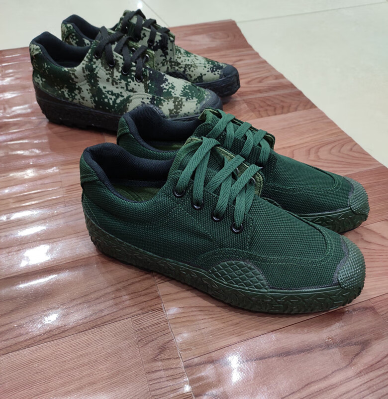 盖聂雪地王3744雪地王迷彩胶鞋低帮解放鞋帆布鞋工地做工防滑户外农田