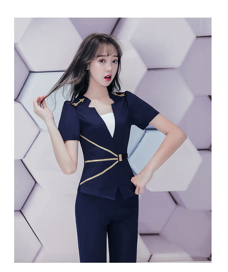 禾佳成空姐服足疗店技师工装女春季足浴养生会所洗脚城技师工作服按摩