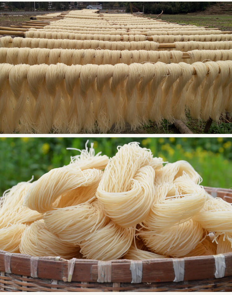 正宗温州特产中粗粉干米面炒米粉汤米线过桥手工干米线5斤