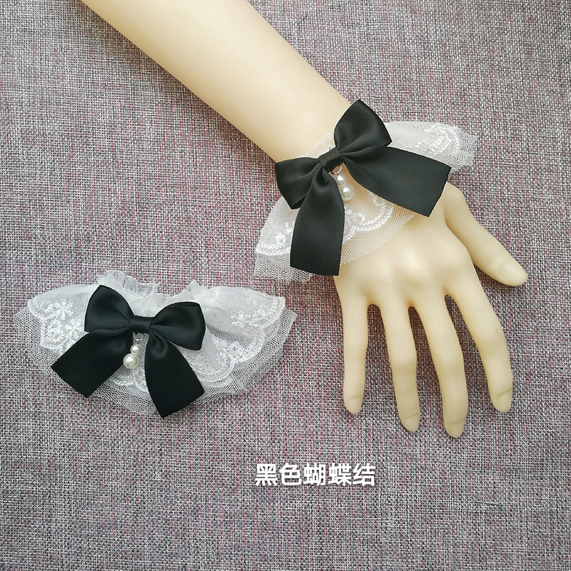 喜圣多新品洛丽塔lolita手袖原创手工手袖多色百搭蕾丝手袖洛丽塔小物
