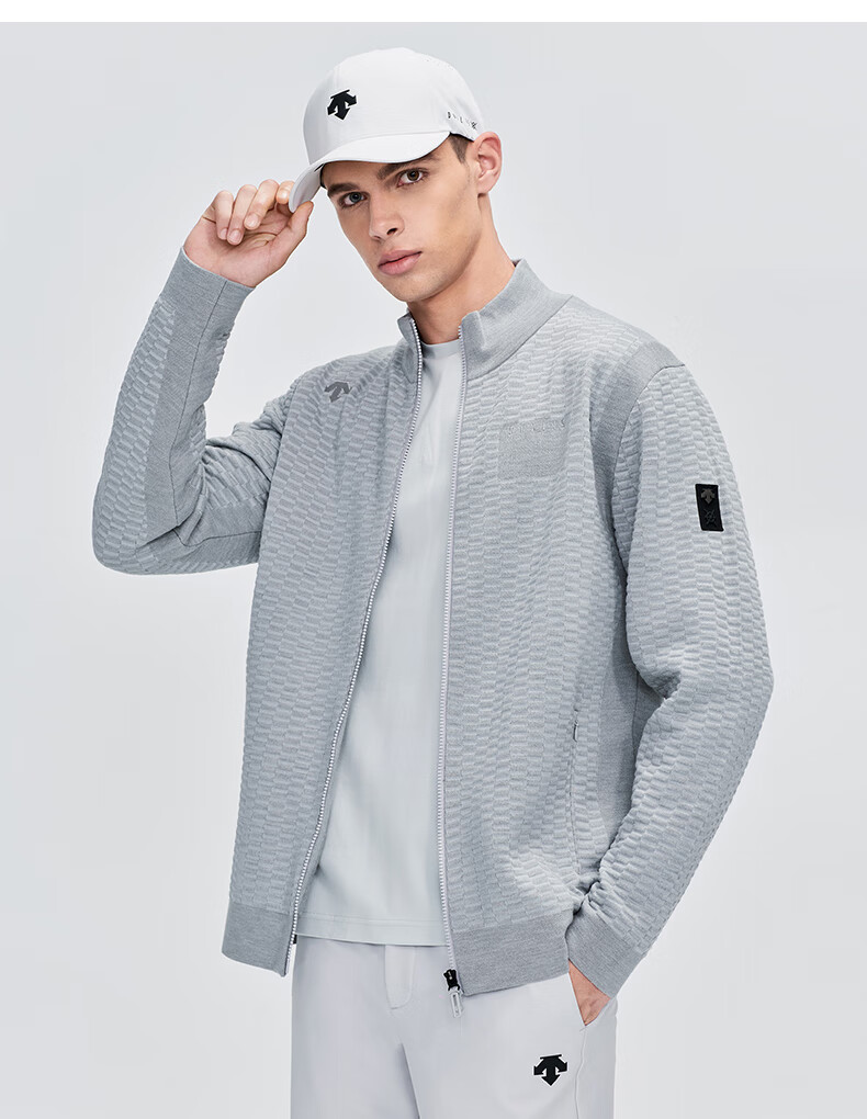 descente迪桑特dualis都市通勤男子针织运动外套d1431dkt30花灰色mgxl