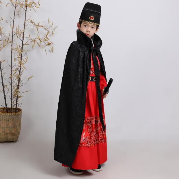 锦衣卫飞鱼服儿童古装明朝侍卫绣春刀男童汉服四大名捕披风演出服装