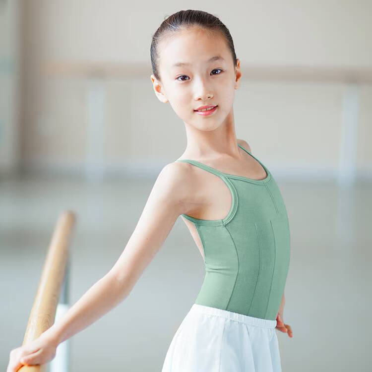 吊带体操服艺考 体操服舞蹈服女芭蕾舞练功吊带连体艺考形体女童中国