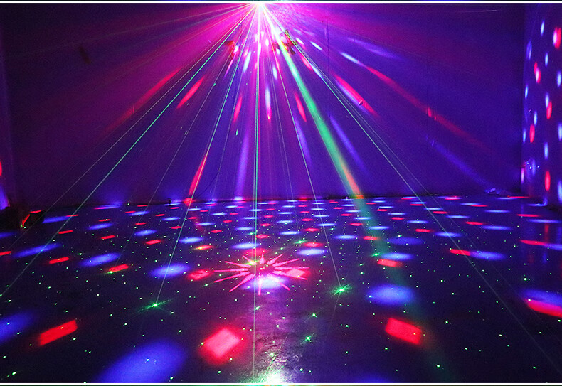 舞厅激光旋转彩闪光灯激光灯魔球灯包房迪吧摇滚舞厅爆闪家用旋转七彩