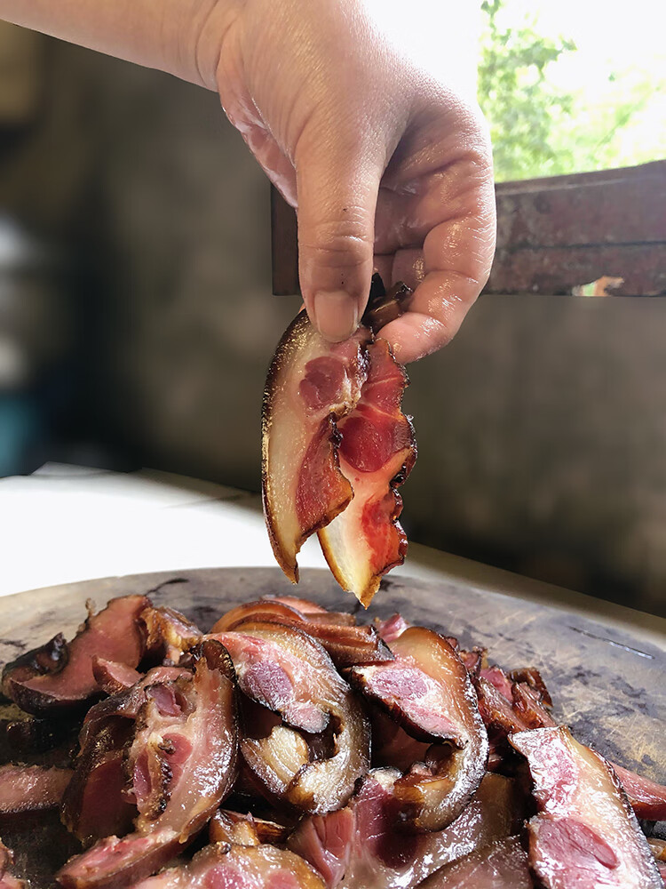 四川宜宾烟熏腊猪拱嘴腊猪鼻子香嘴猪嘴农家腊猪鼻尖腊猪唇特产 猪拱