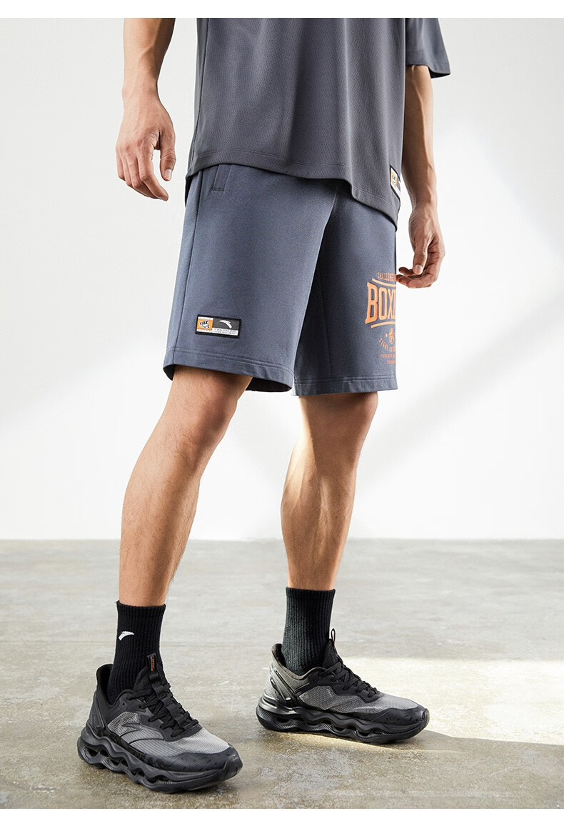 安踏(anta)【boxing】运动裤男短裤2022夏季新品拳击系列短裤男户外