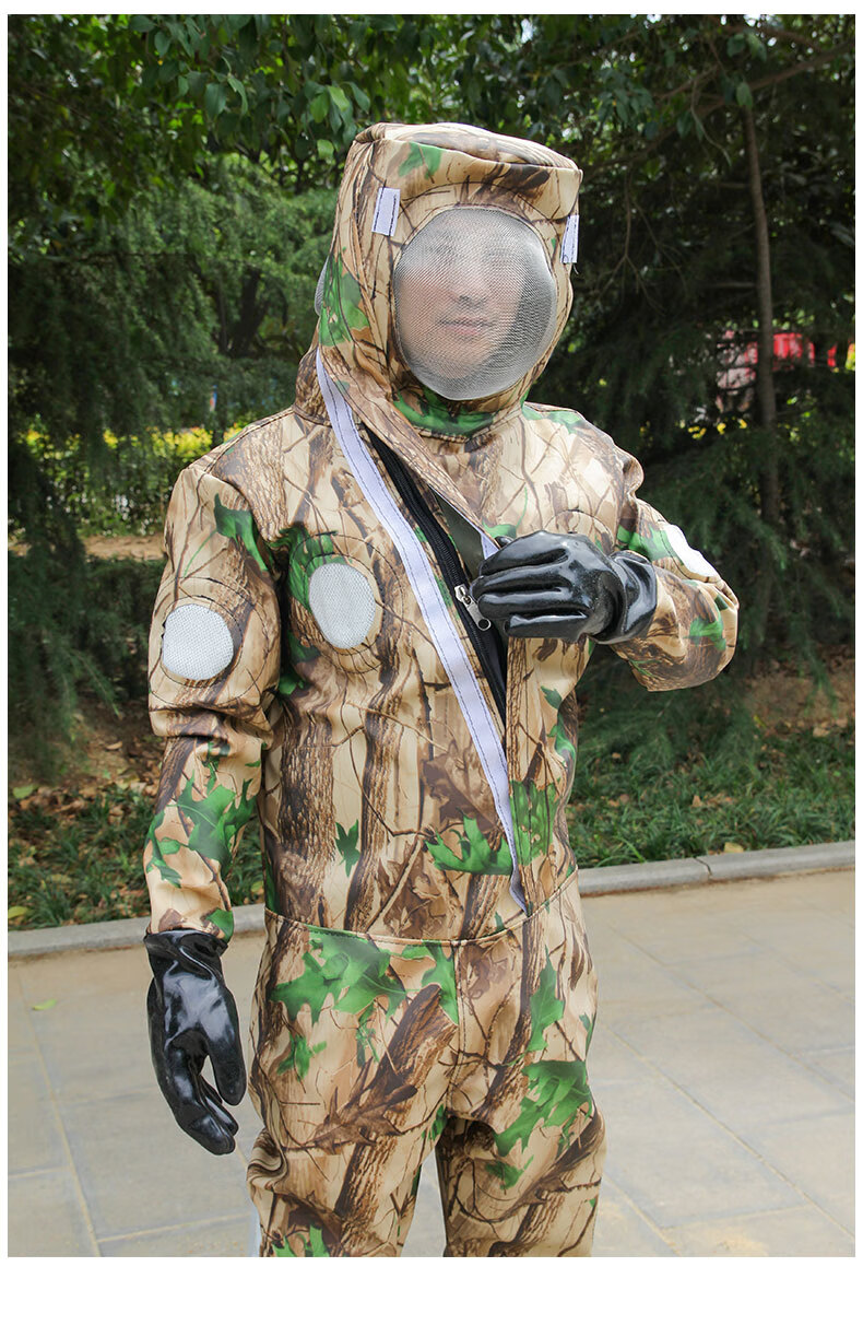 马蜂服加厚防蜂服抓胡蜂虎头蜂红娘全套全套透气连体散热防马蜂衣三