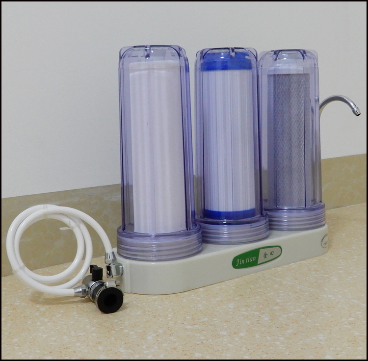 金田牌净水器家用厨房水龙头过滤器自来水台式净化器大流量净水机