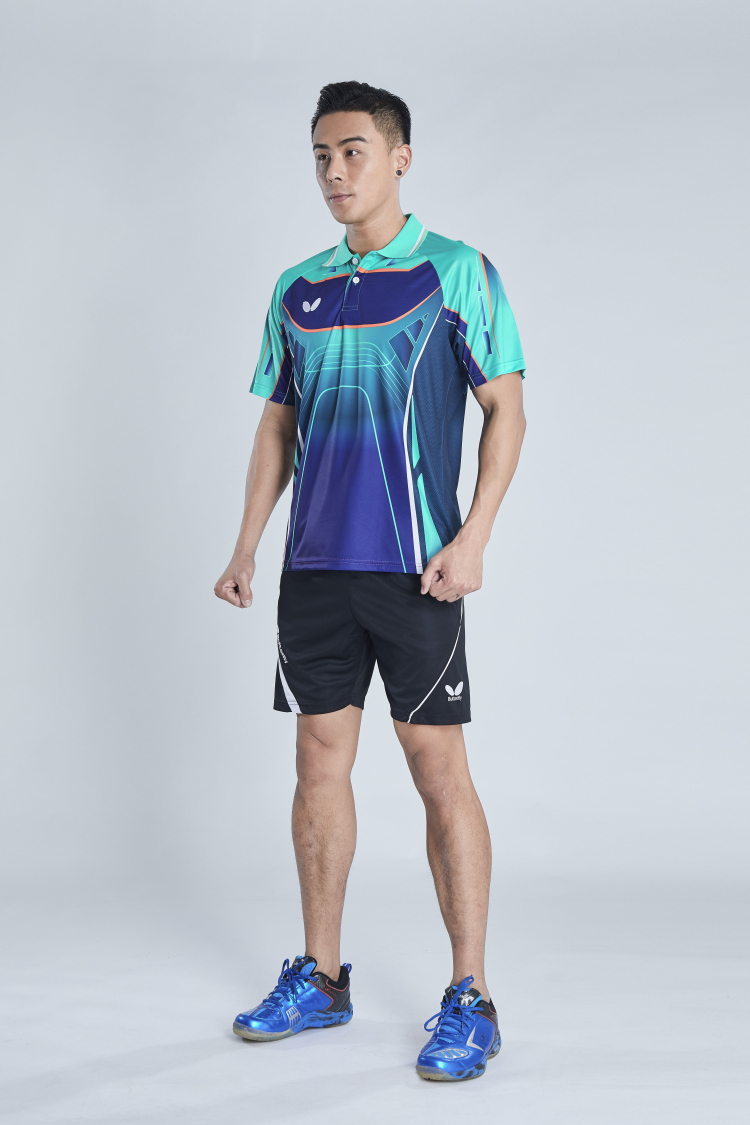 乒乓球服装男女夏短袖速干乒乓球衣套装比赛服运动服男36088蓝衣86088