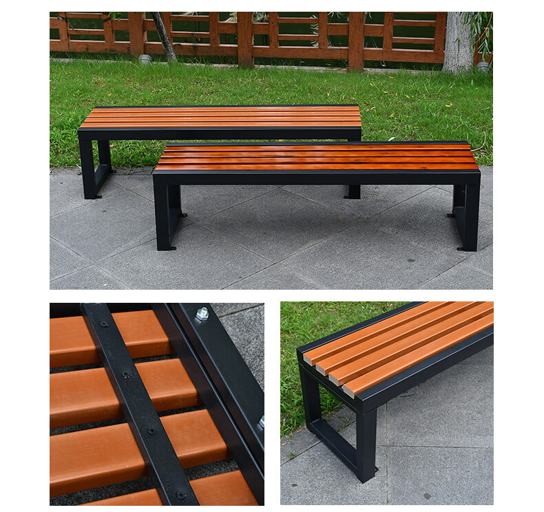 公园椅户外长椅室外防腐实木长条凳广场篮球场庭院休闲休息长椅子 100