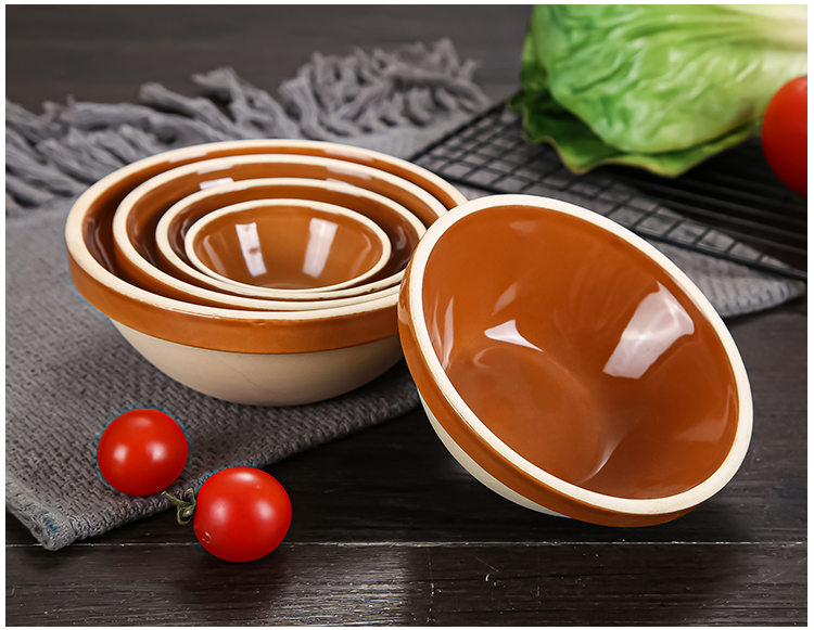 蒸饭碗土陶蒸笼饭碗陶瓷饭钵蒸菜碗饭店专用钵仔碗蒸饭土碗饭盆5英寸