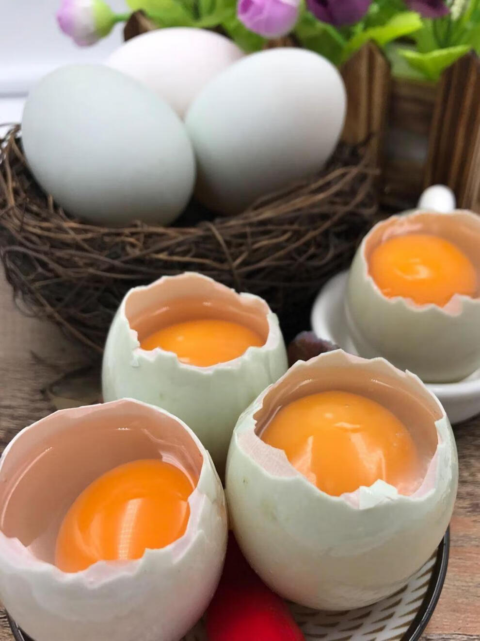 520礼物送女友生咸鸭蛋红心流油红泥腌制精选农家散养鸭蛋特大30个