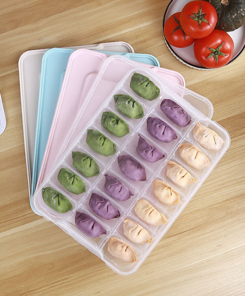 饺子盒厨房小冰箱保鲜盒多层速冻饺子收纳盒家用托盘鸡蛋盒水饺盒北欧