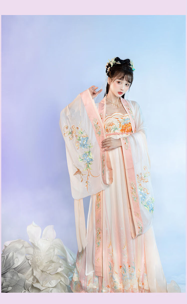 汉服女成人仙气汉服女唐制齐胸裙超仙刺绣大袖衫渐变日常春夏古风