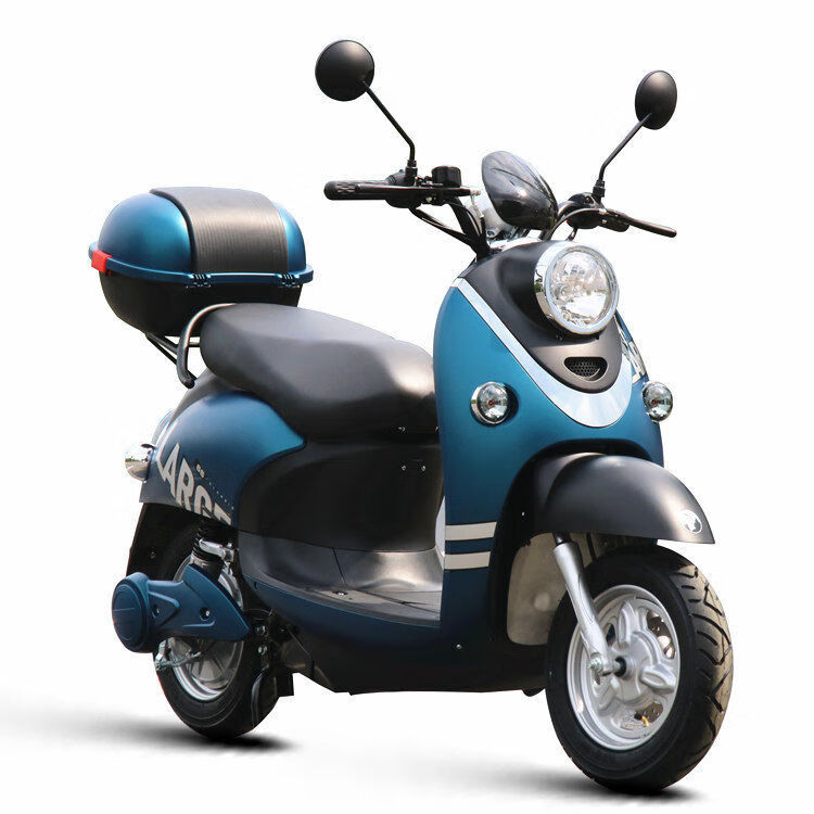 全新小龟王电动车双人男女士60v72v电摩小绵羊电瓶车高速电摩磨砂蓝色