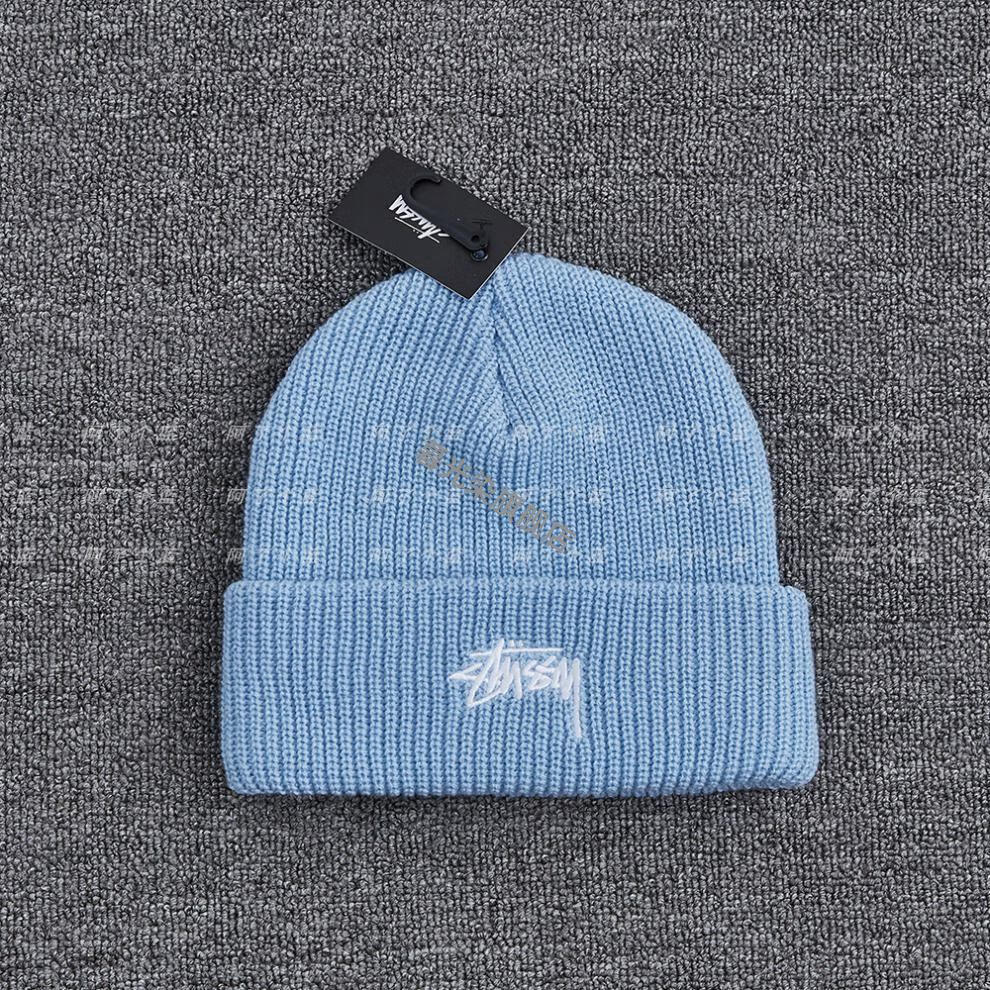 度佳行 stussy毛线帽 stussy针织帽斯图西刺绣毛线帽冷帽经典欧美潮牌