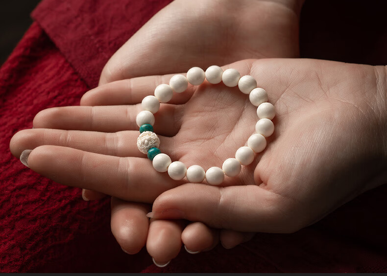 石车石渠手串大善堂天然冰料猛犸象牙手串女绿松石手链貔貅猛犸牙饰品