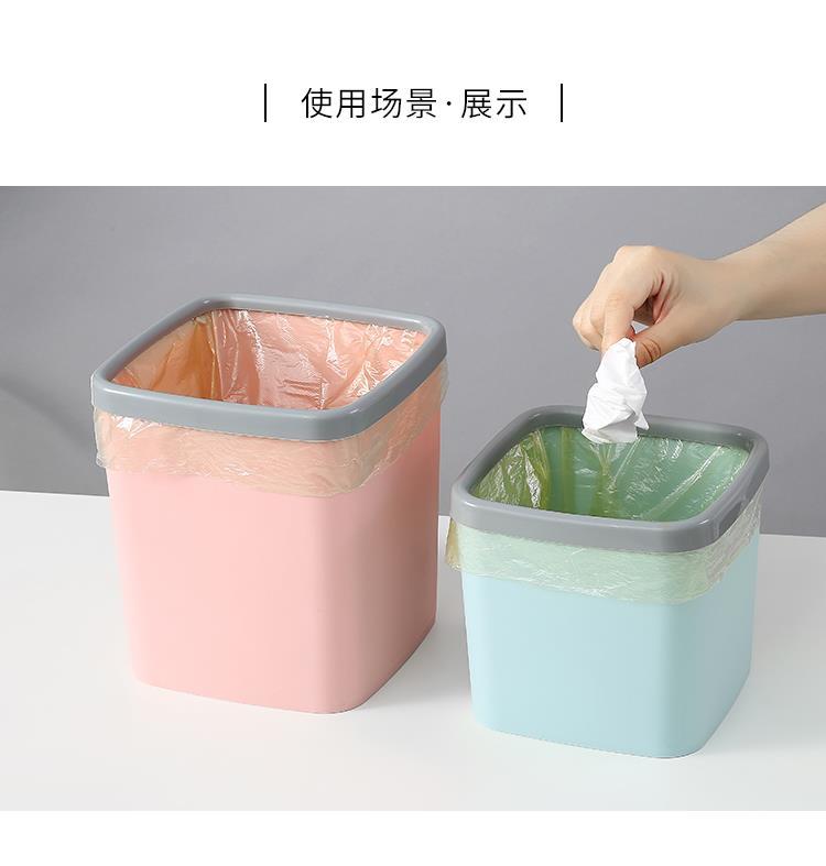 桌子上的小垃圾桶北欧桌面小垃圾桶家用桌上客厅方形无盖筒迷你带压圈