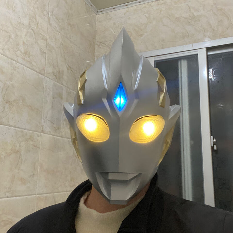 猛仕将 智能触控特利迦奥特曼头盔 1/1特摄道具皮套专用 奥特曼3d打印