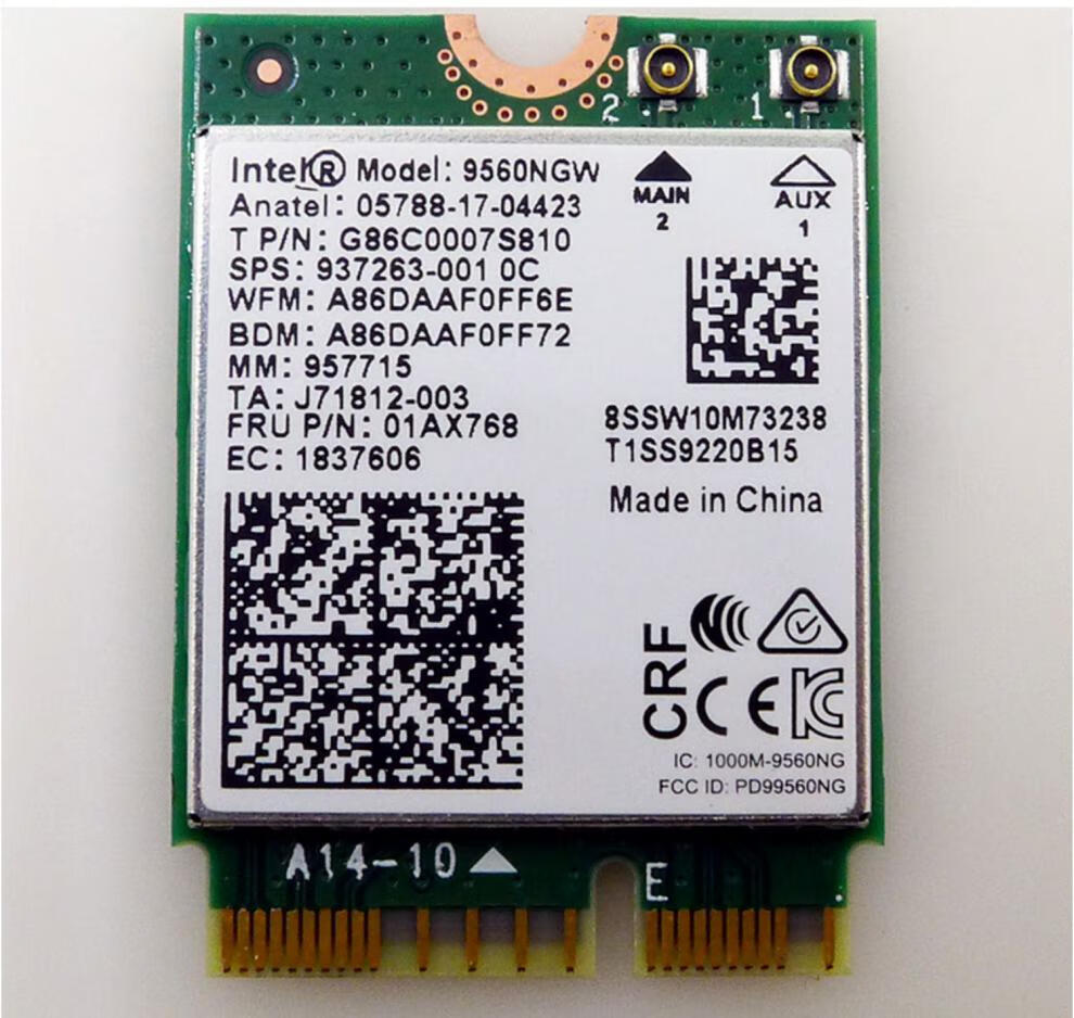 intel9560ngw双频ax201千兆无线wifi6模块cnvi台式机网卡蓝牙509560