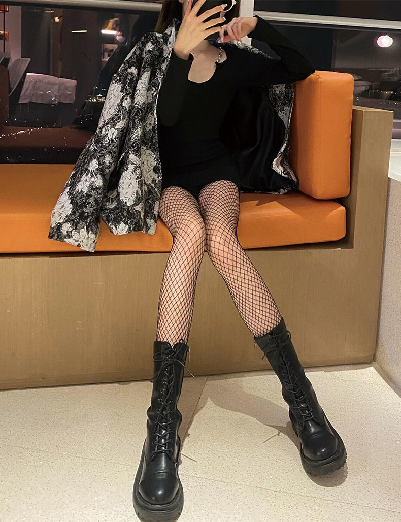 雪澈渔网黑丝袜网红情趣丝袜子女薄款性感辣妹jk学生小香丝袜防勾丝袜