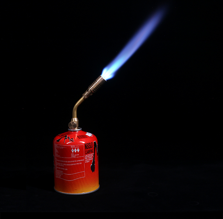 全铜扁气罐卡式喷火枪烧猪毛木炭引火用烘培焊枪液化煤气喷取火枪 扁
