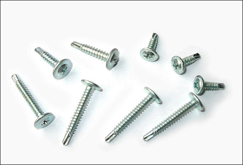 大扁头华司钻尾螺丝 圆头自攻自钻螺钉燕尾鱼尾强攻丝外六角平头 大扁