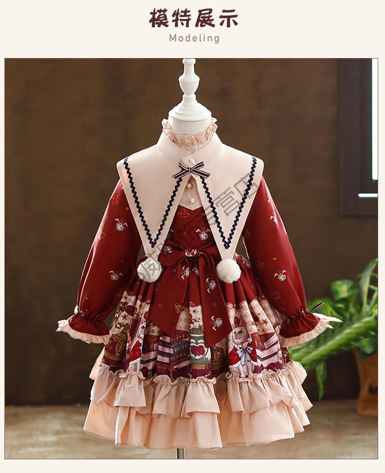 k万圣节儿童服装女童演出服洛丽塔服女孩装扮服饰圣诞衣服童装裙女