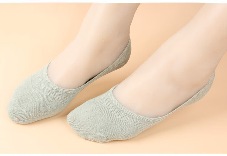 女式短款脚底袜春网红袜子透气中学生女士春夏隐形船袜防滑硅胶不掉跟