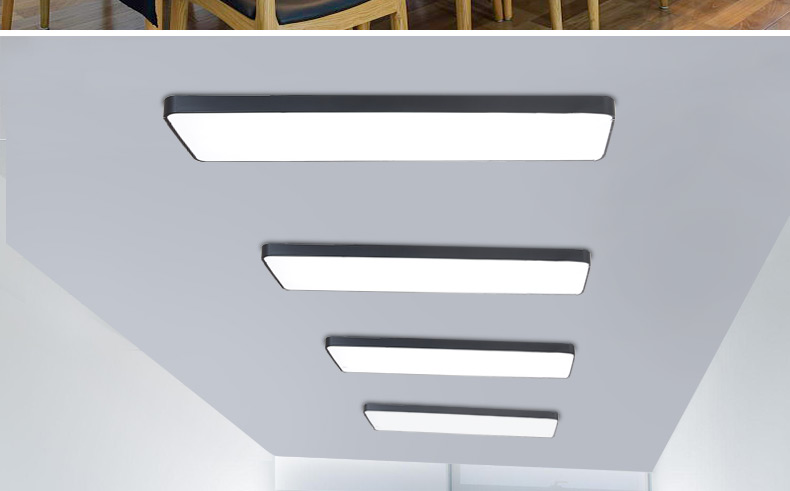 欧普照明品质办公室吊灯办公照明简约长条吊灯led灯长方形亮过道走廊