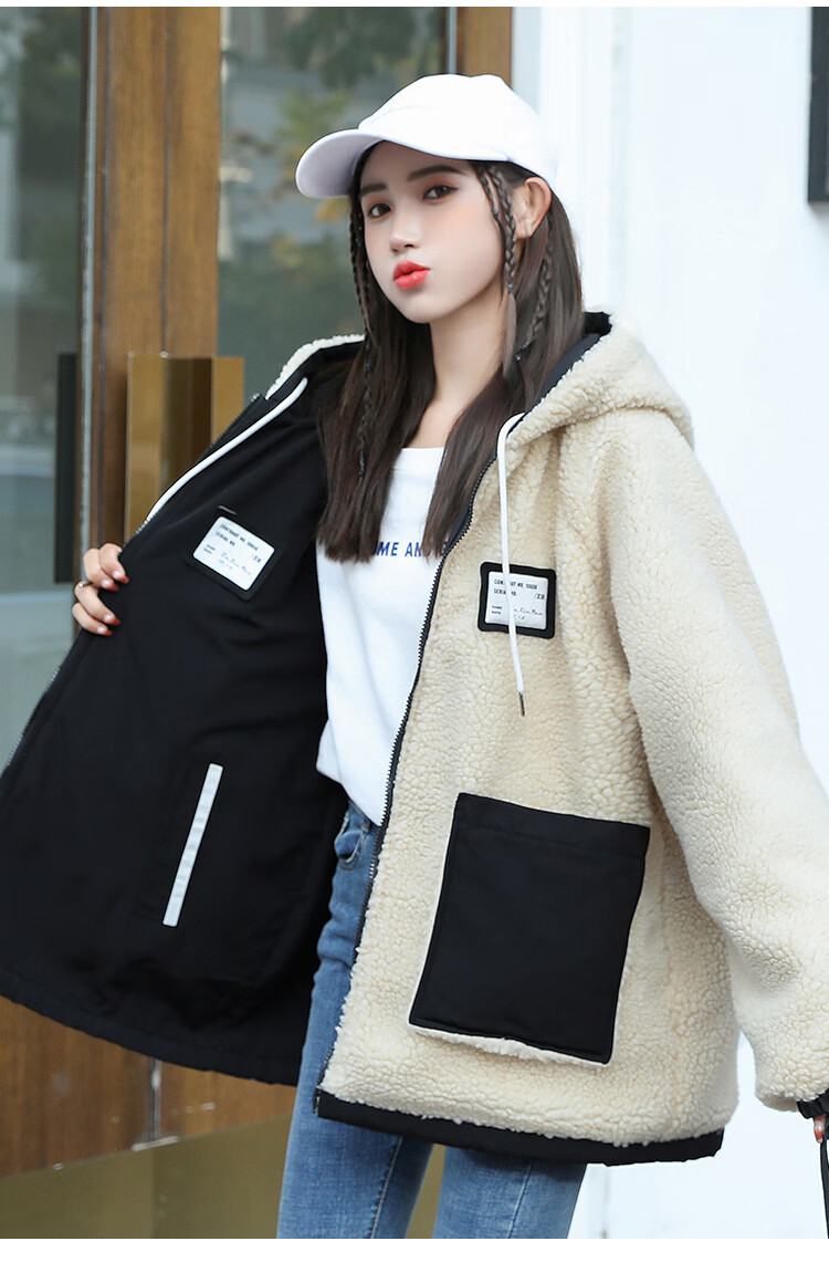 冬天女生外套加绒加厚学生高中生初中生女孩冬季棉衣韩版宽松短款衣服