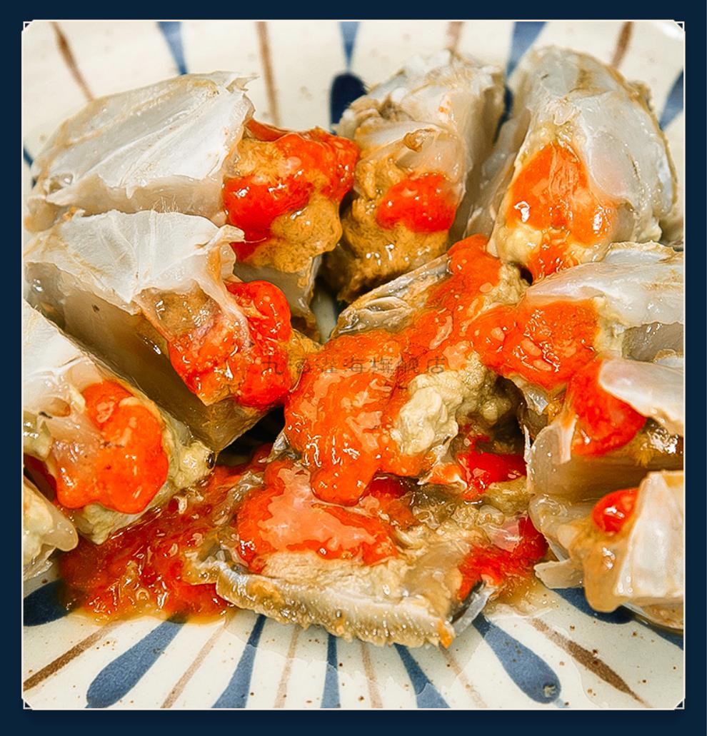 九河灌海旗舰店舟山红膏呛蟹酱母蟹整只生腌螃蟹醉蟹即食炝蟹特产5a膏