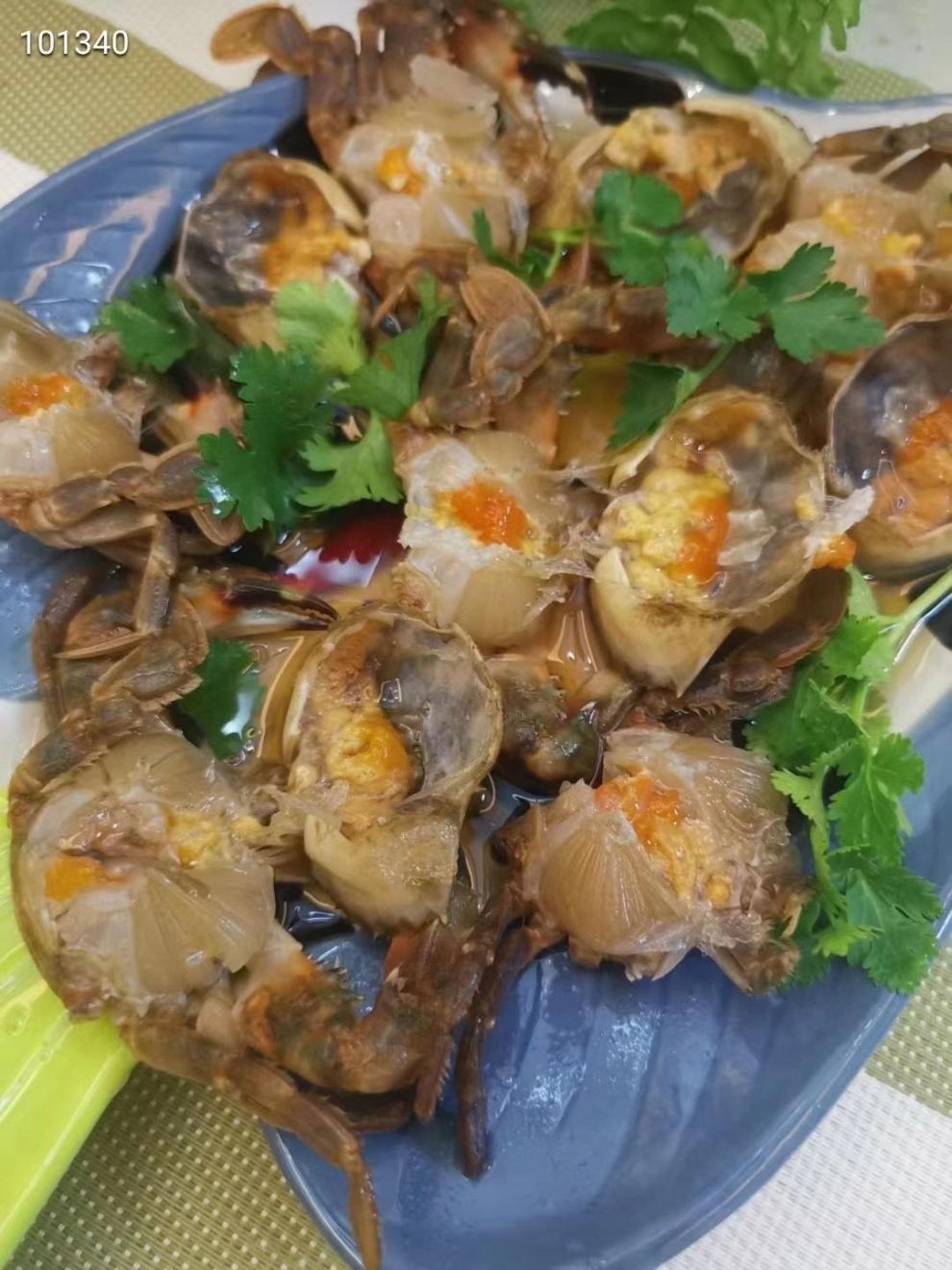 全母花盖蟹带黄500g新鲜活腌制盐卤生腌螃蟹咸蟹呛蟹丹东海鲜500g3袋