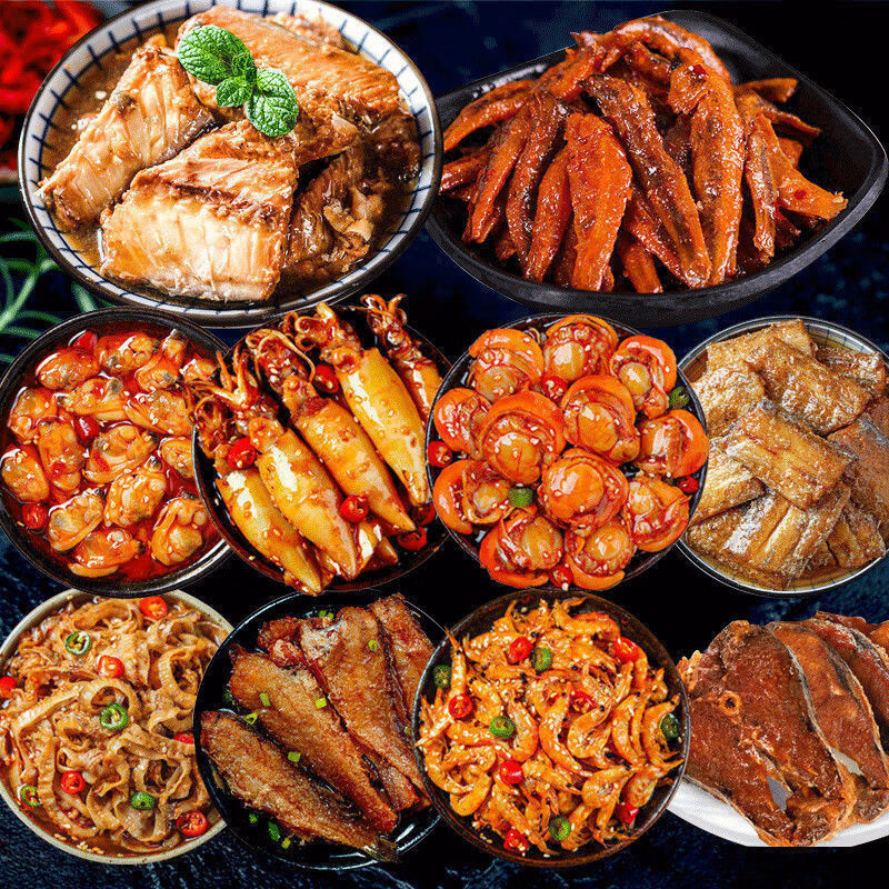 龙虾尾麻辣小海鲜熟食即食罐装罐头皮皮虾特级鲜活冷冻大号龙虾球麻辣