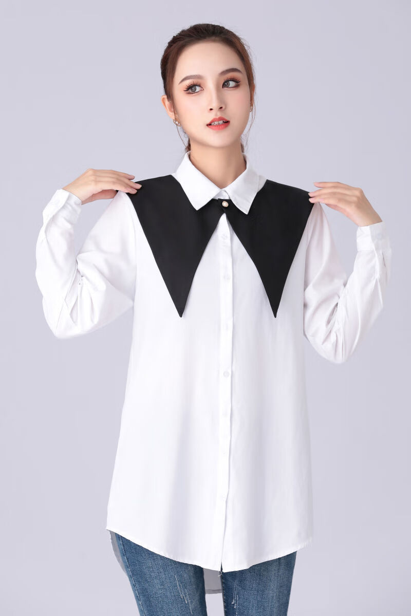 dicify新品夏薄外搭假领子新款时尚假领子女百搭海军领风外搭小披肩