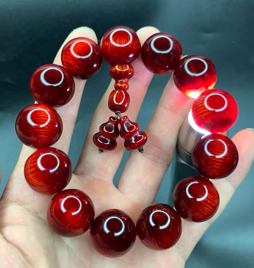 巴翼鸟 东北琥珀木原木料松明子沉化老料北沉香手串全透固化手串玉化