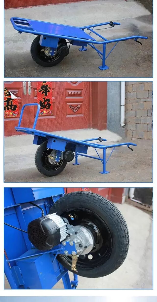电动鸡公车手推车单双轮650瓦大电机农用爬坡独轮果园农田运输车电动