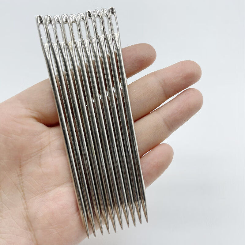 大眼大号针手工缝被子针家用大号手工针钢质钢针加长加粗麻袋针麻绳针