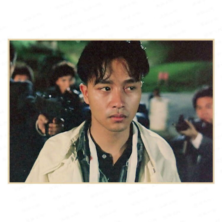 周润发张国荣狄龙英雄本色经典香港电影怀旧牛皮纸海报01