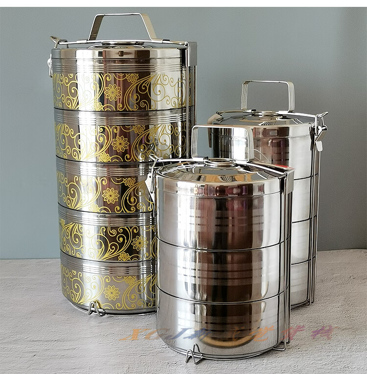 分割式饭盒食盒提篮 多层 中式特大号大容量多层二三四五层多人份食堂