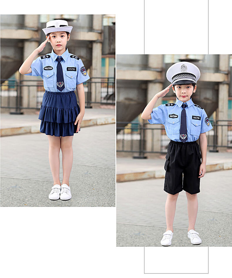 儿童警察的套装特警衣服制服幼儿园男童小公安警官服装女童警察演出服